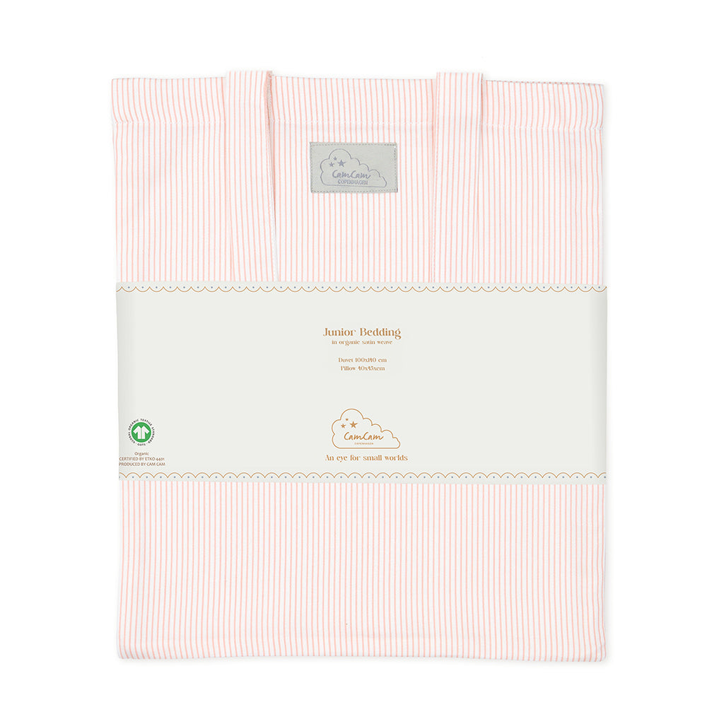 Cam Cam Sengesett, Junior, 100x140cm - GOTS - Classic Stripes Rose