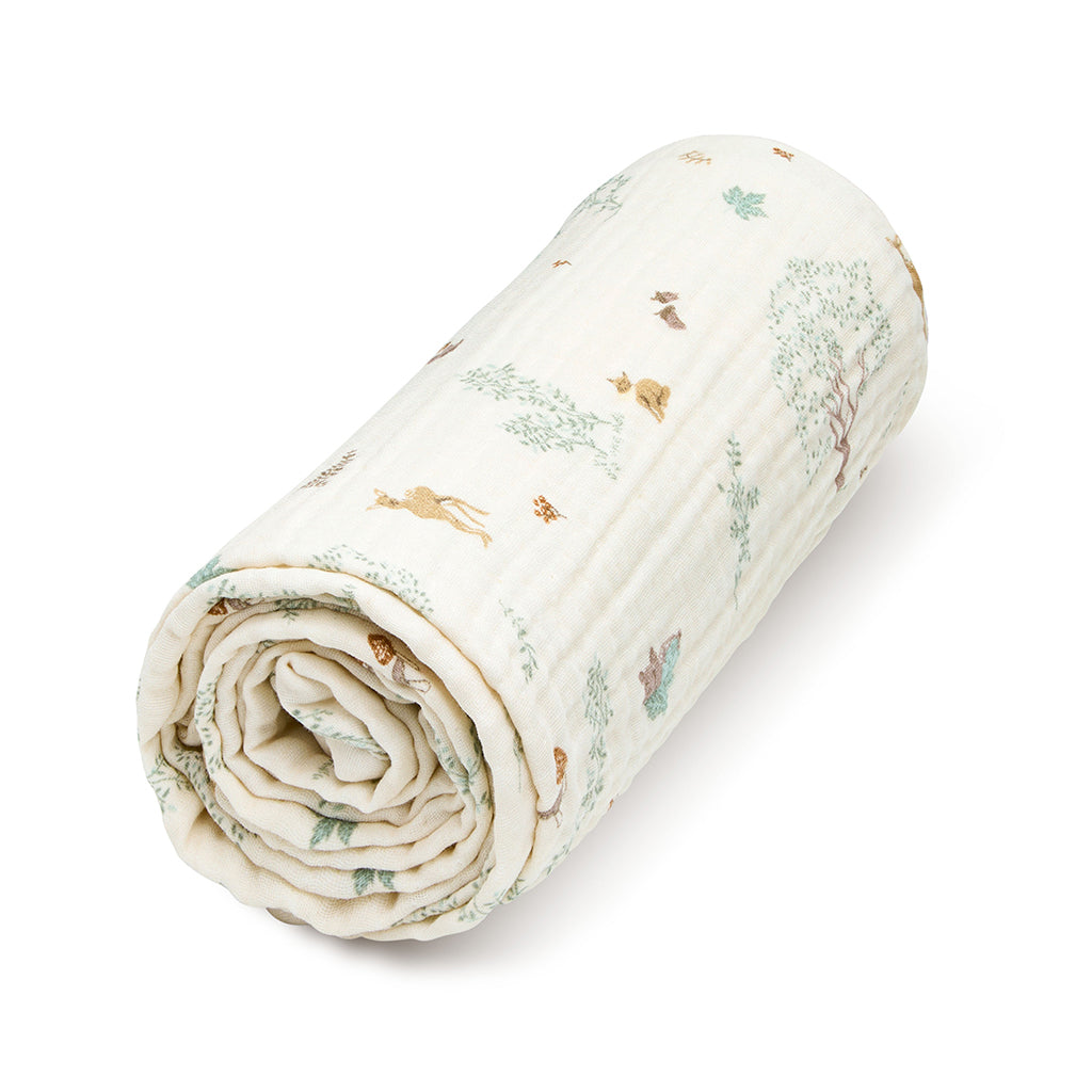 Cam Cam muslin babytæppe, økologisk - GOTS - Woodland