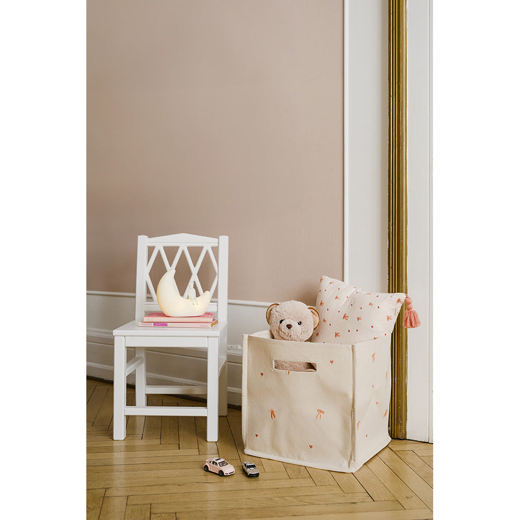 Cam Cam Canvas oppbevaringskurv, økologisk, GOTS - Bows