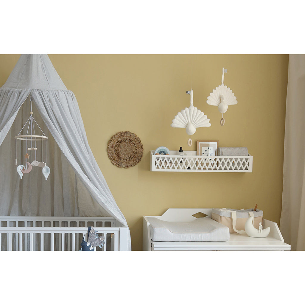 Cam Cam quiltet oppbevaringskurv i stoff, sett med 2 størrelser – Lierre/Almond