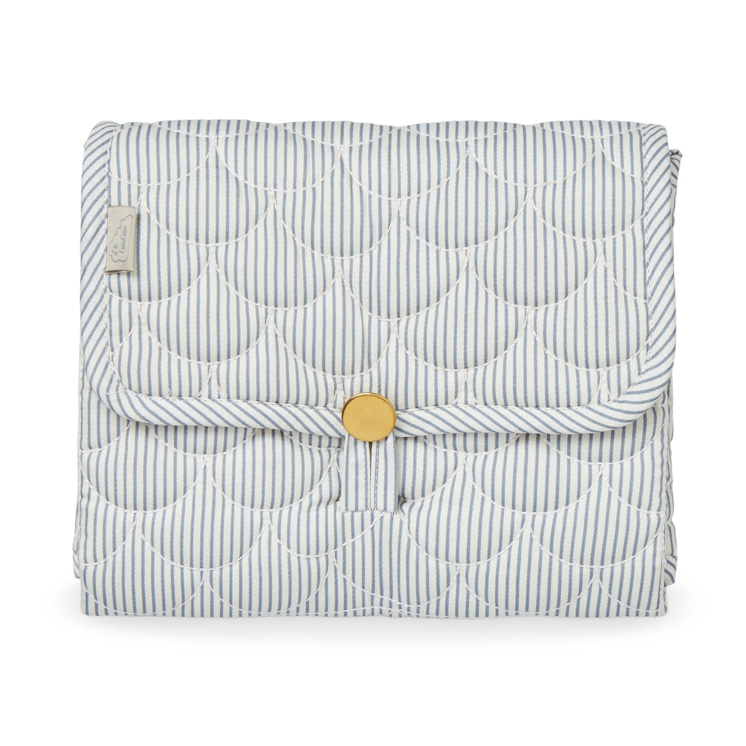 Cam Cam stellematte, Quilted - Classic stripes blue/Praline