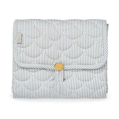 Cam Cam stellematte, Quilted - Classic stripes blue/Praline