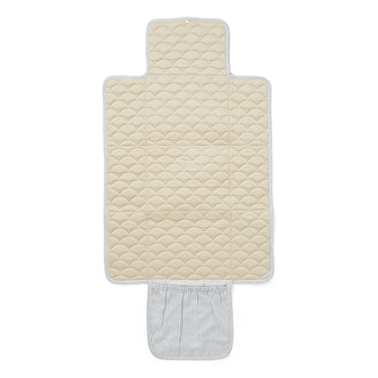 Cam Cam stellematte, Quilted - Classic stripes blue/Praline