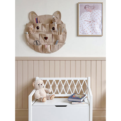 Cam Cam benk, Harlekin Kids storage bench - hvit