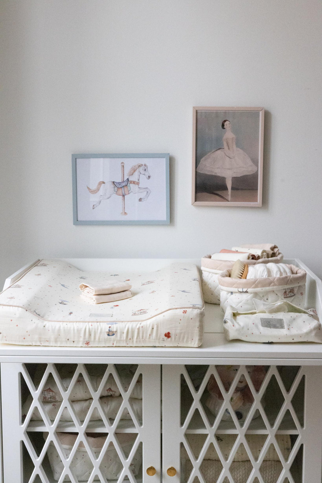 Quiltet Oppbevaringskurv, Sett med To - OCS - Carousel