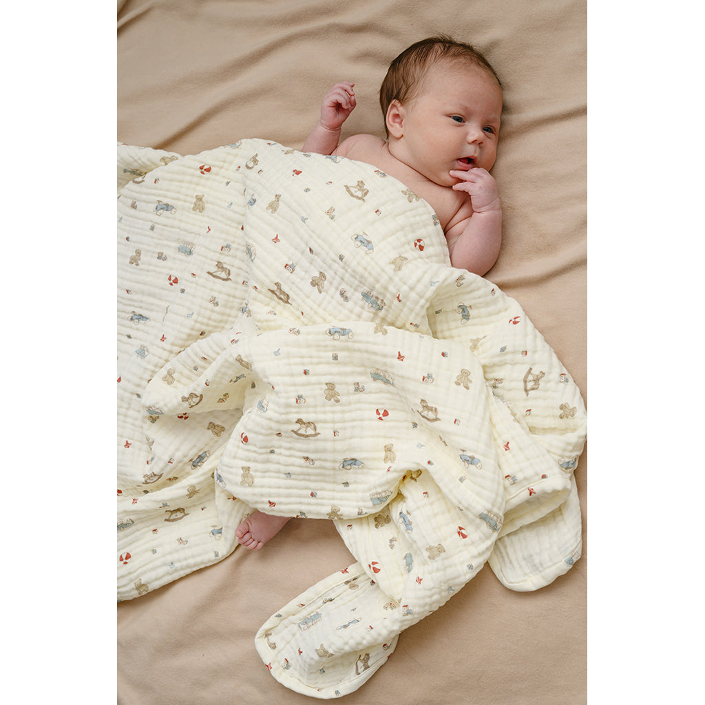 Cam Cam muslin babytæppe, økologisk, GOTS-sertifisert – Vintage Toys