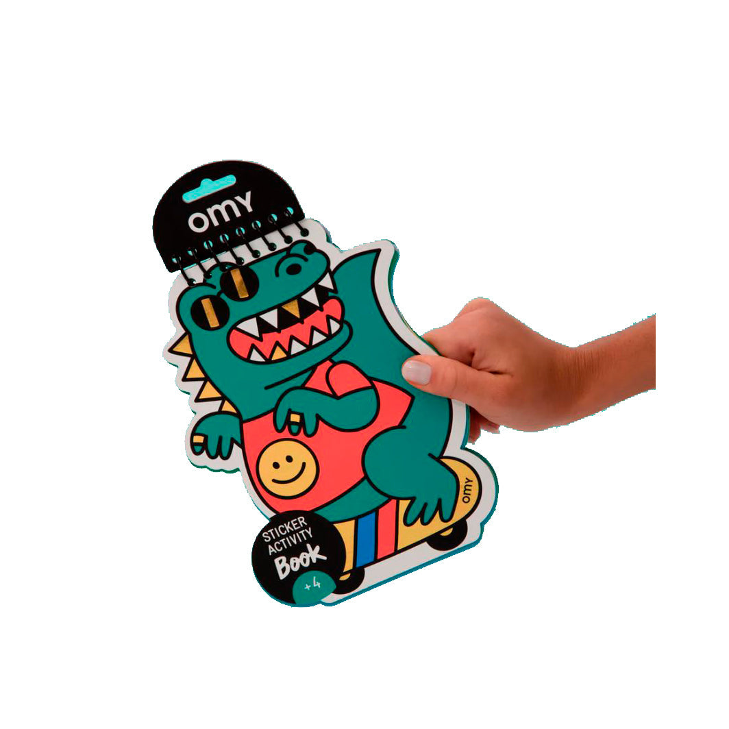 Omy aktivitetsbok med klistremerker, Dino