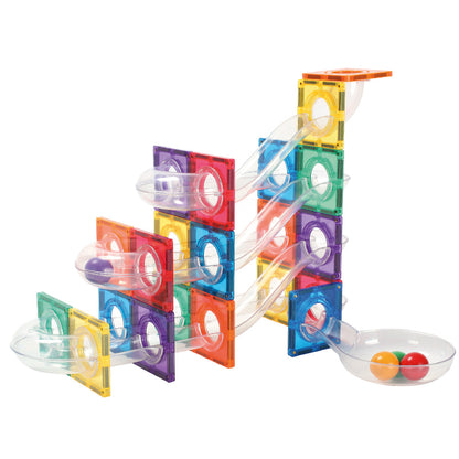 Cleverclixx Magnetisk byggesett, Ball run Intense - 60 deler