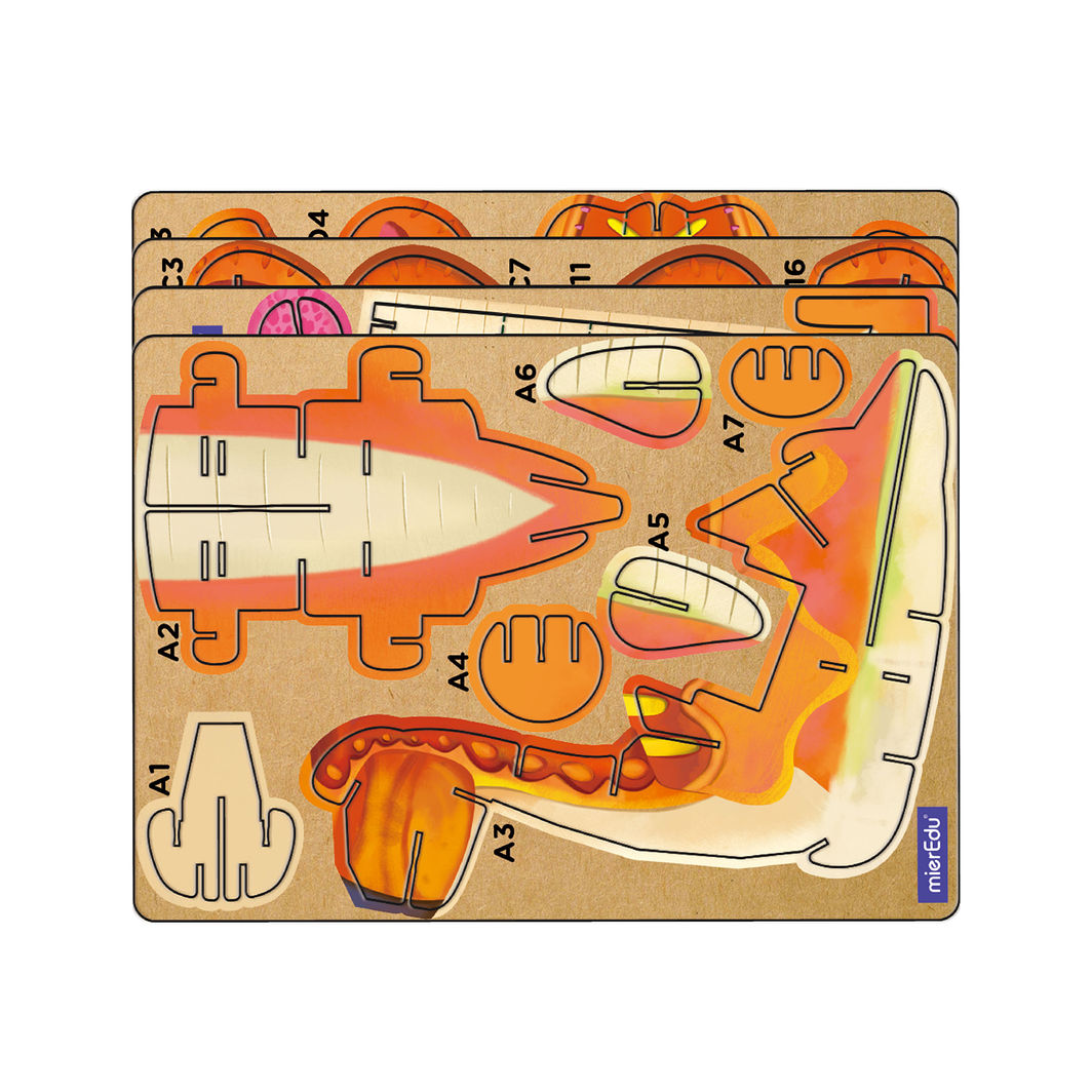 mierEdu - 3D puslespill med lyd - Brachiosaurus