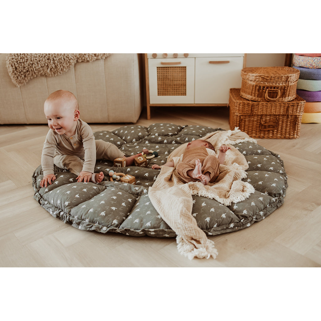 Play&amp;Go Coco birds, Tre-i-én babyteppe, økologisk - Bloom birds