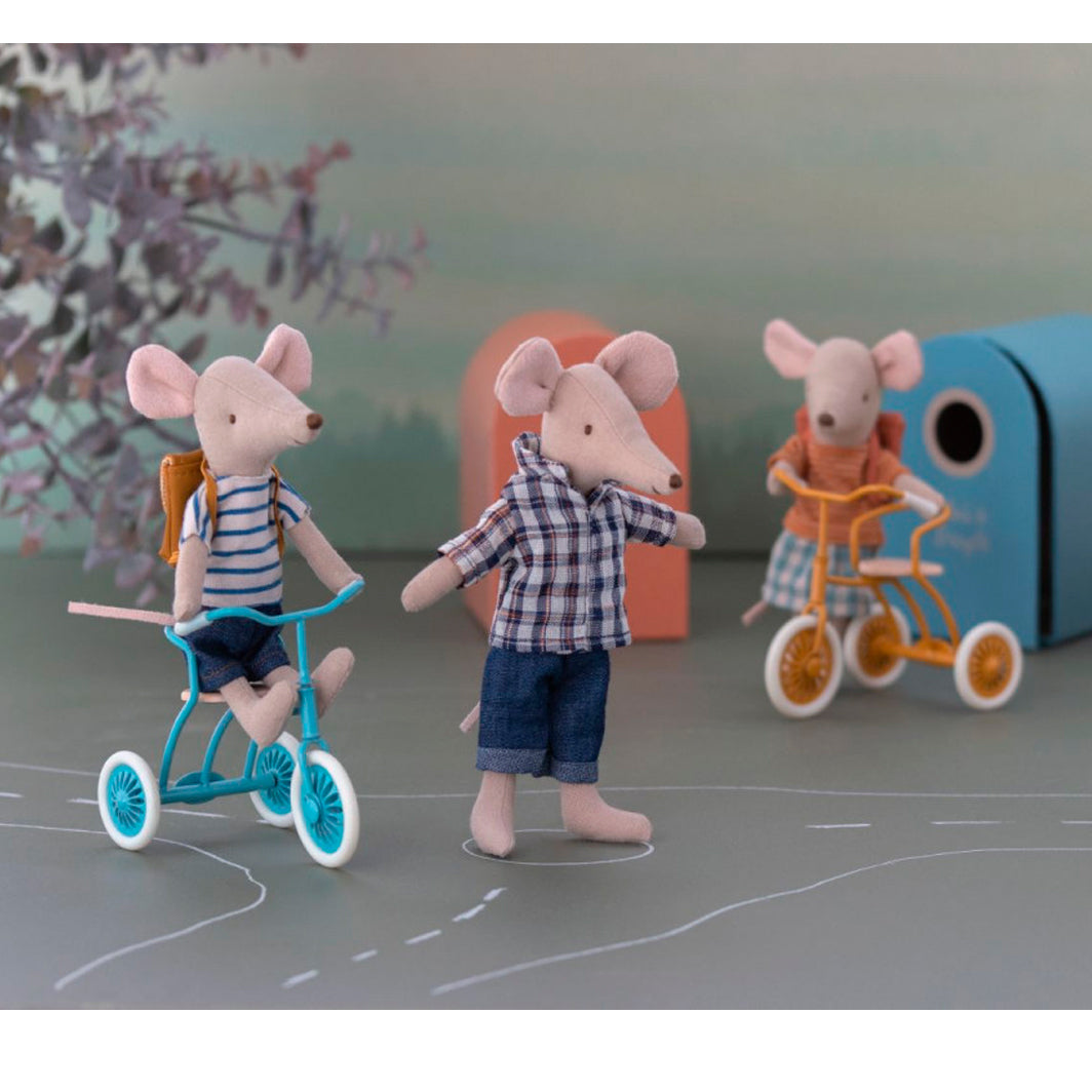 Maileg mus, Sykkelmus - Storebror m. veske