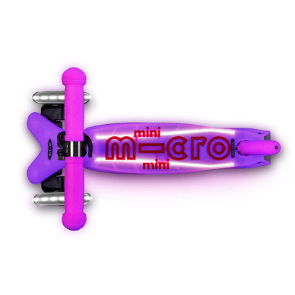 Micro Sparkesykkel, Mini Deluxe Glow LED Plus - Frosty Pink