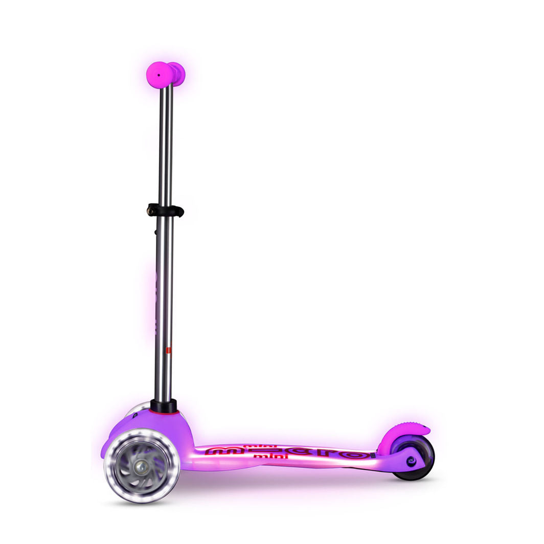 Micro Sparkesykkel, Mini Deluxe Glow LED Plus - Frosty Pink