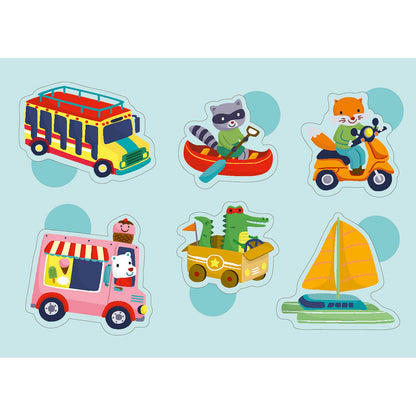 Auzou Mine første klistremerker, Transportmidler