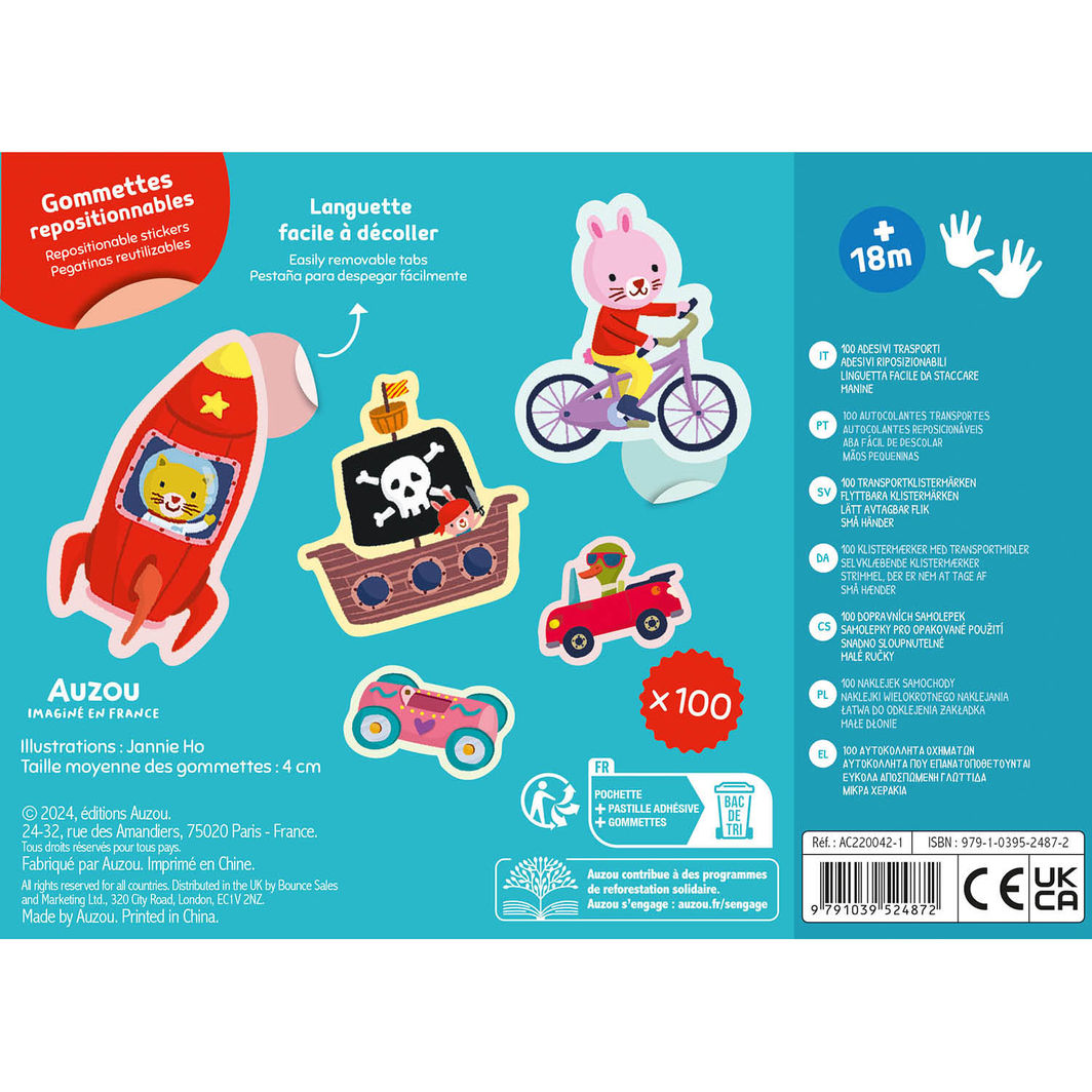 Auzou Mine første klistremerker, Transportmidler