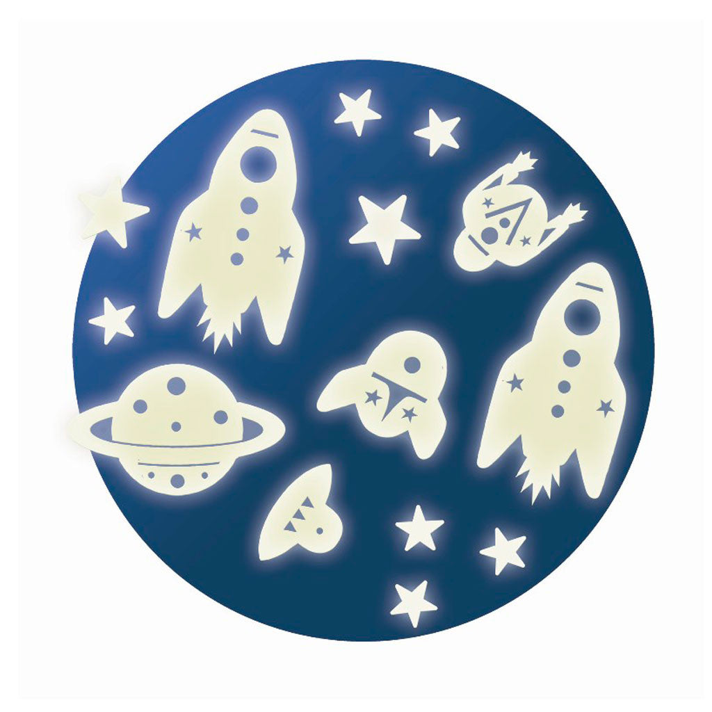 Djeco wallsticker, selvlysende, Rummet