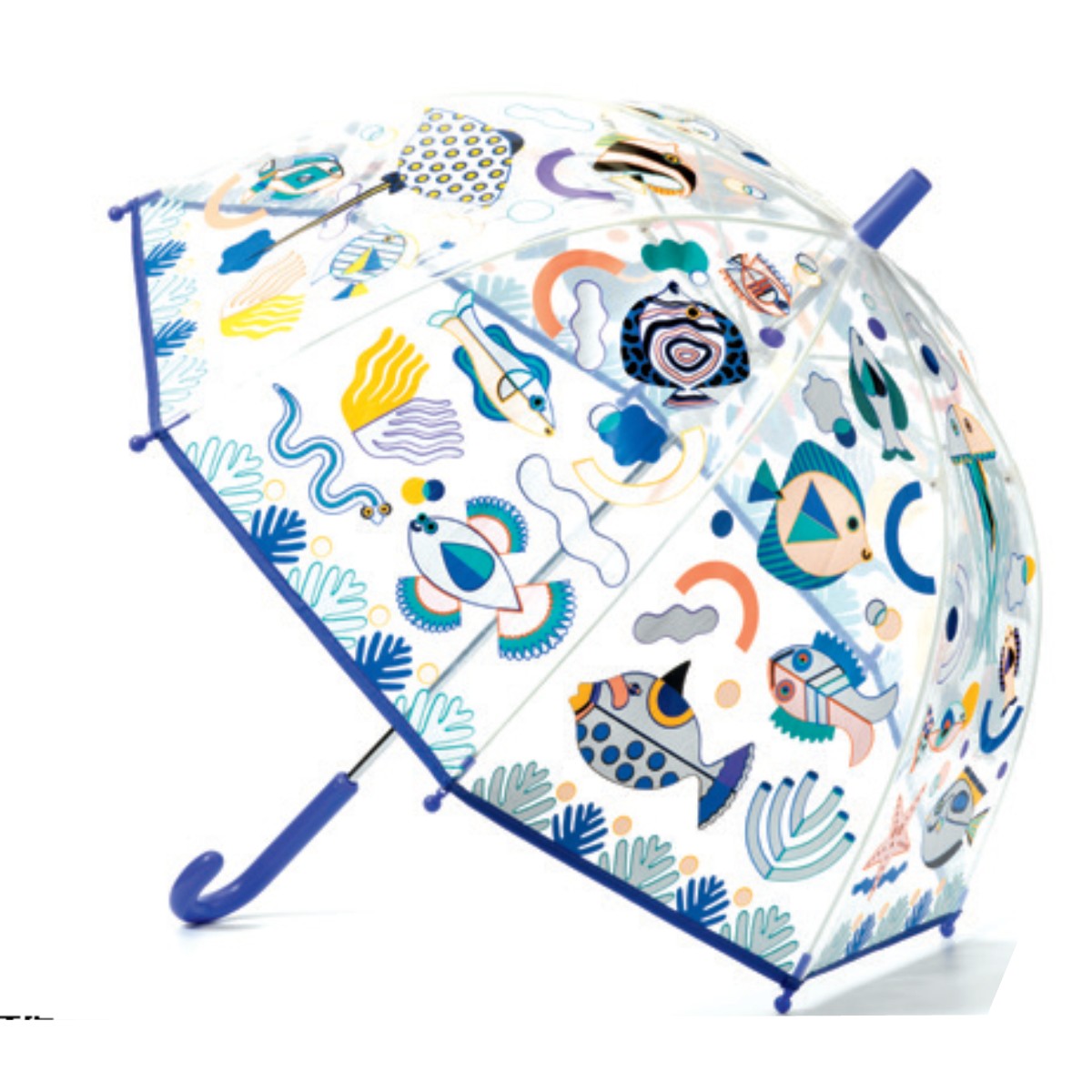 Djeco paraply m. farger som dukker opp i regnværet, Fisk