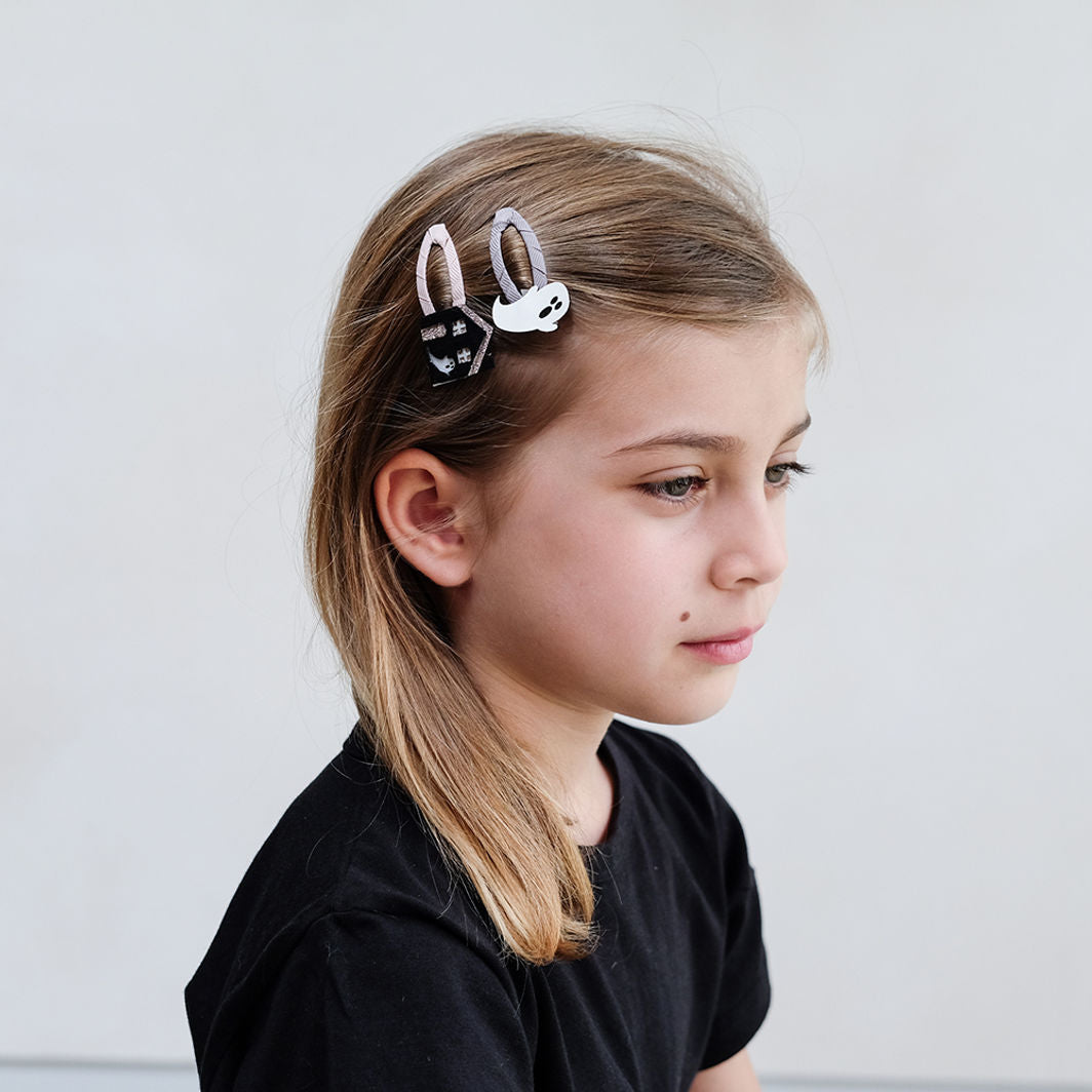 Mimi &amp; Lula - 4 hårspenner - Haunted House Halloween