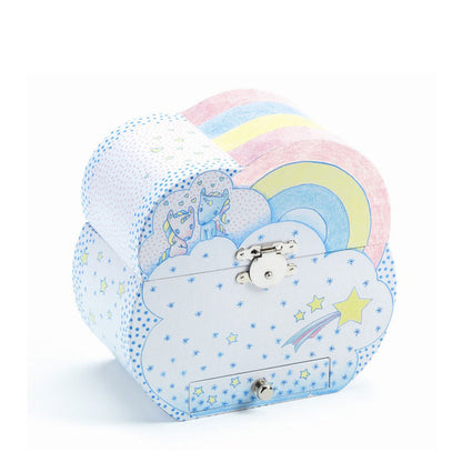 Djeco smykkeskrin m. musikk, Enhjørning