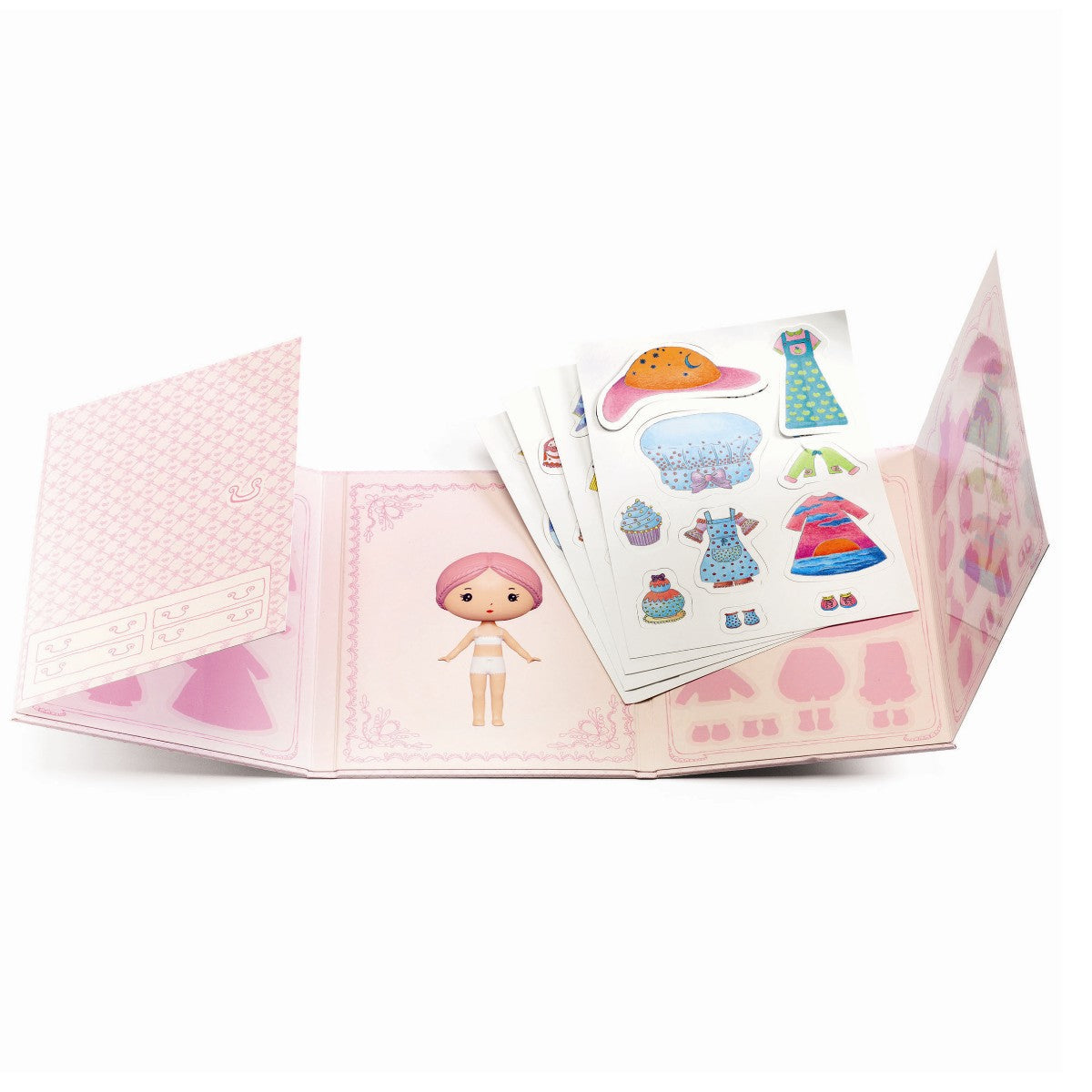 Djeco Tinyly, Miss Lilypink - Genanvendelige stickers
