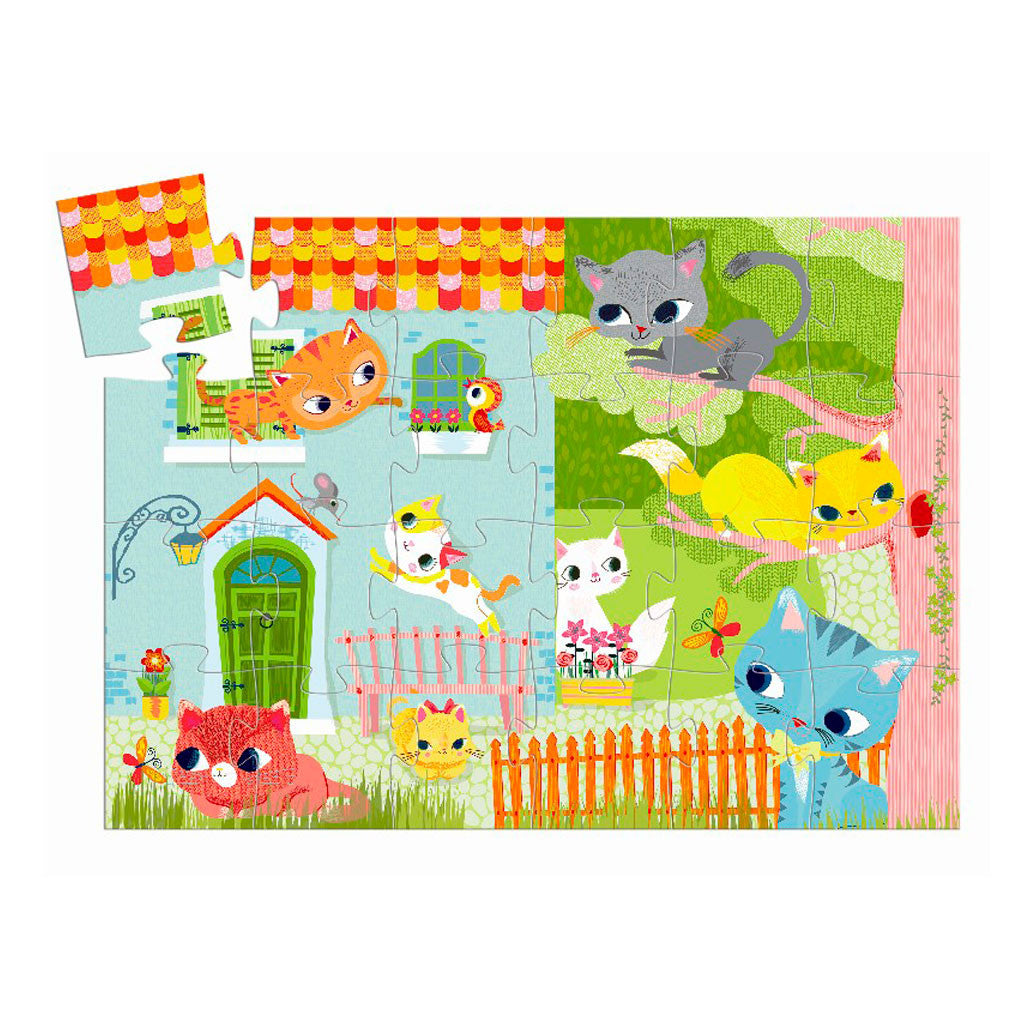 Djeco silhouettepuslespill, Katt - 24 brikker