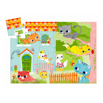 Djeco silhouettepuslespill, Katt - 24 brikker