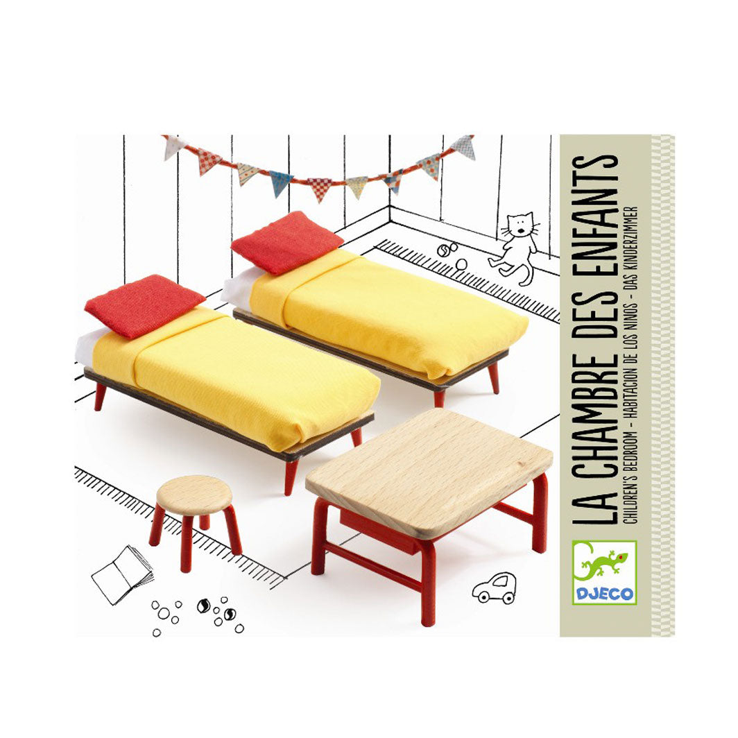 Djeco dukkehusmøbler, barnerommet