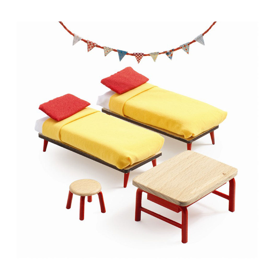 Djeco dukkehusmøbler, barnerommet