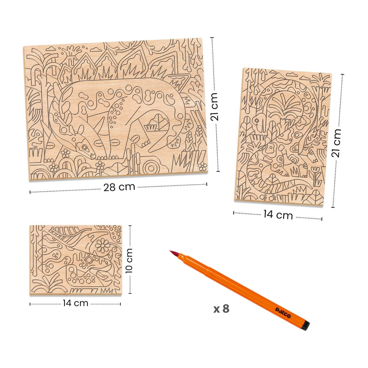 Djeco Kreativ fargelegging, Dino