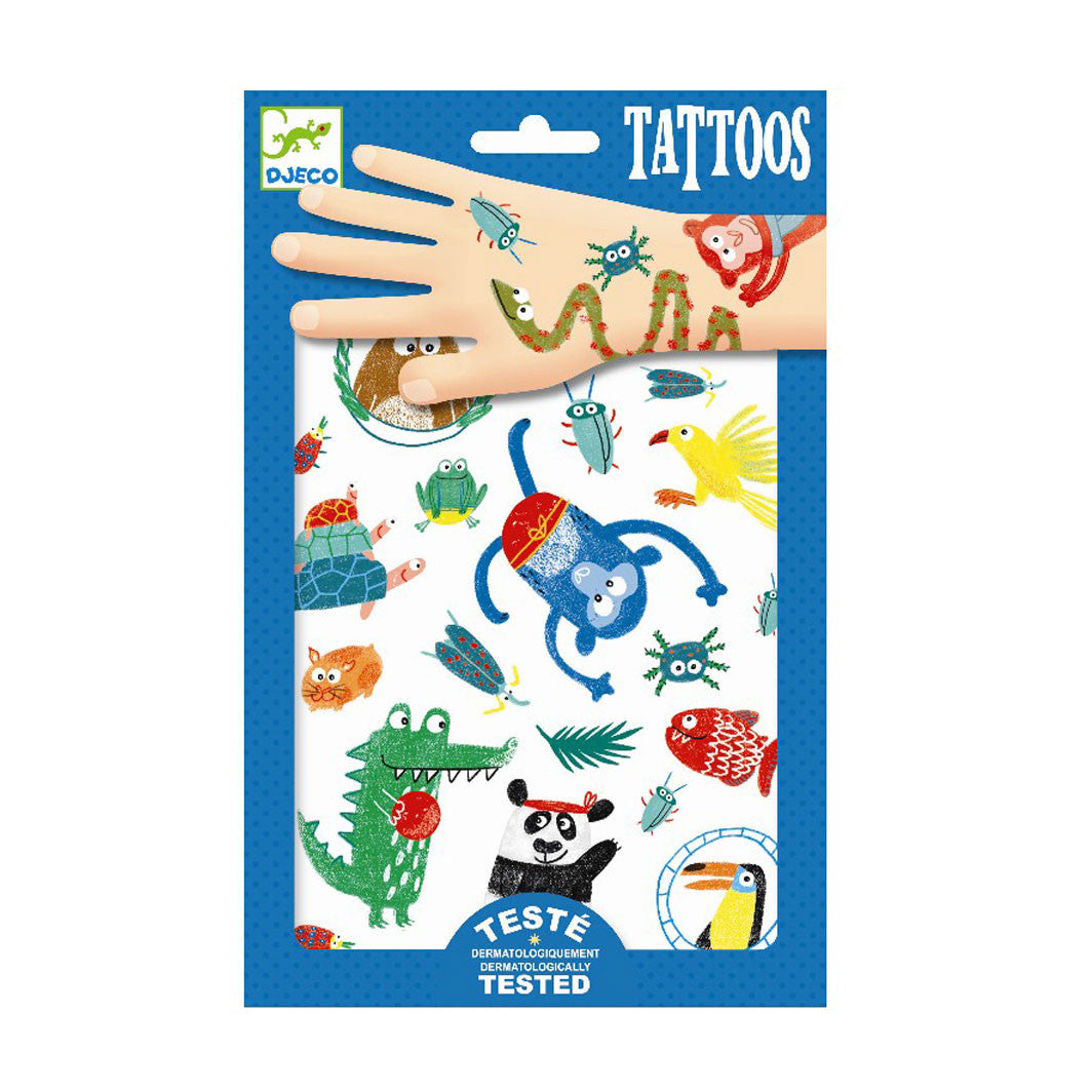 Djeco tatoveringer, ville og finurlige dyr