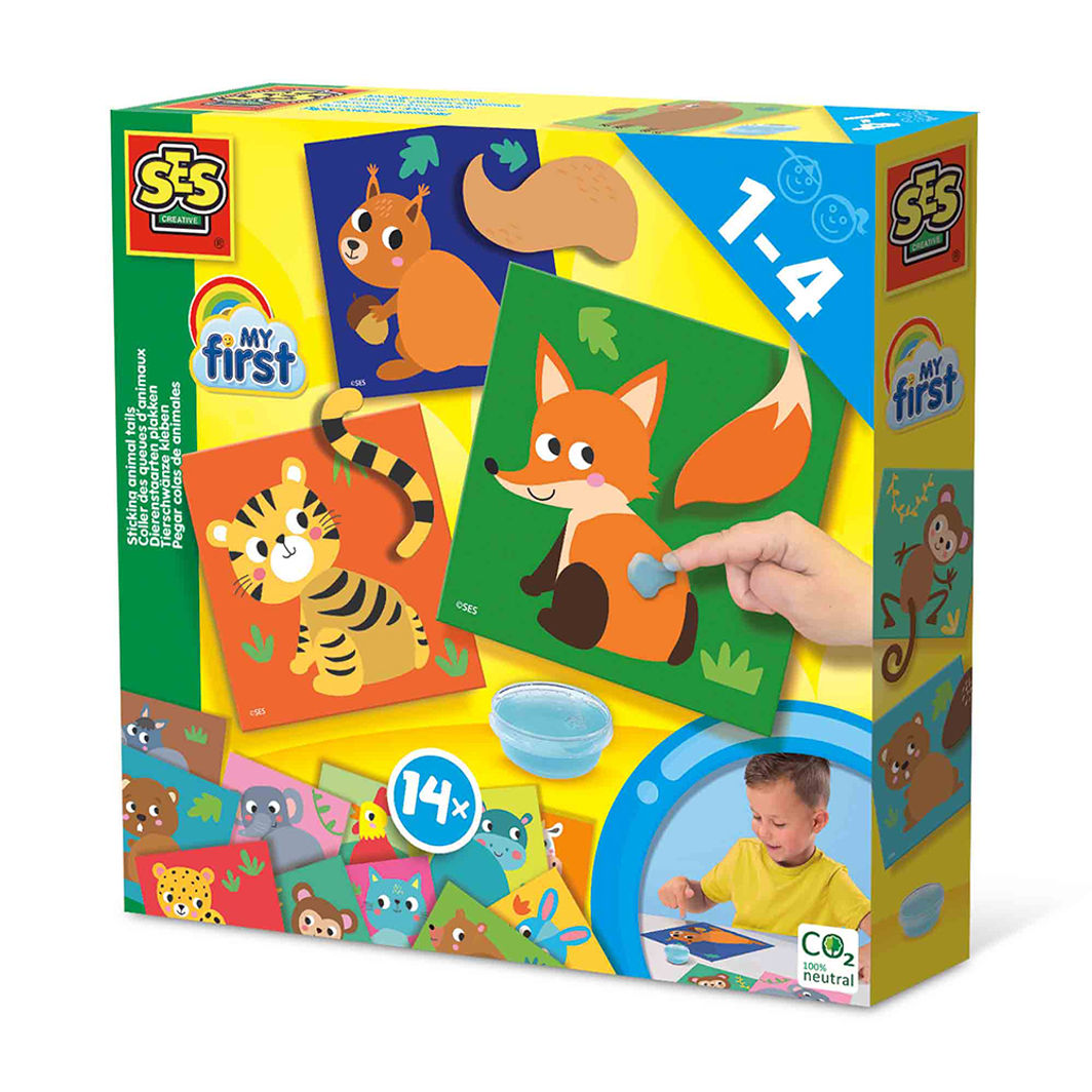 SES Creative Mit første kreative sett, Haler på dyr - Fra 1-4 år