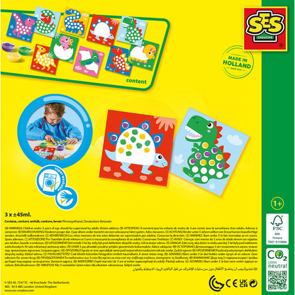 SES Creative, Mit første kreative sett, Fingermaling dinosaurer - Fra 1-4 år