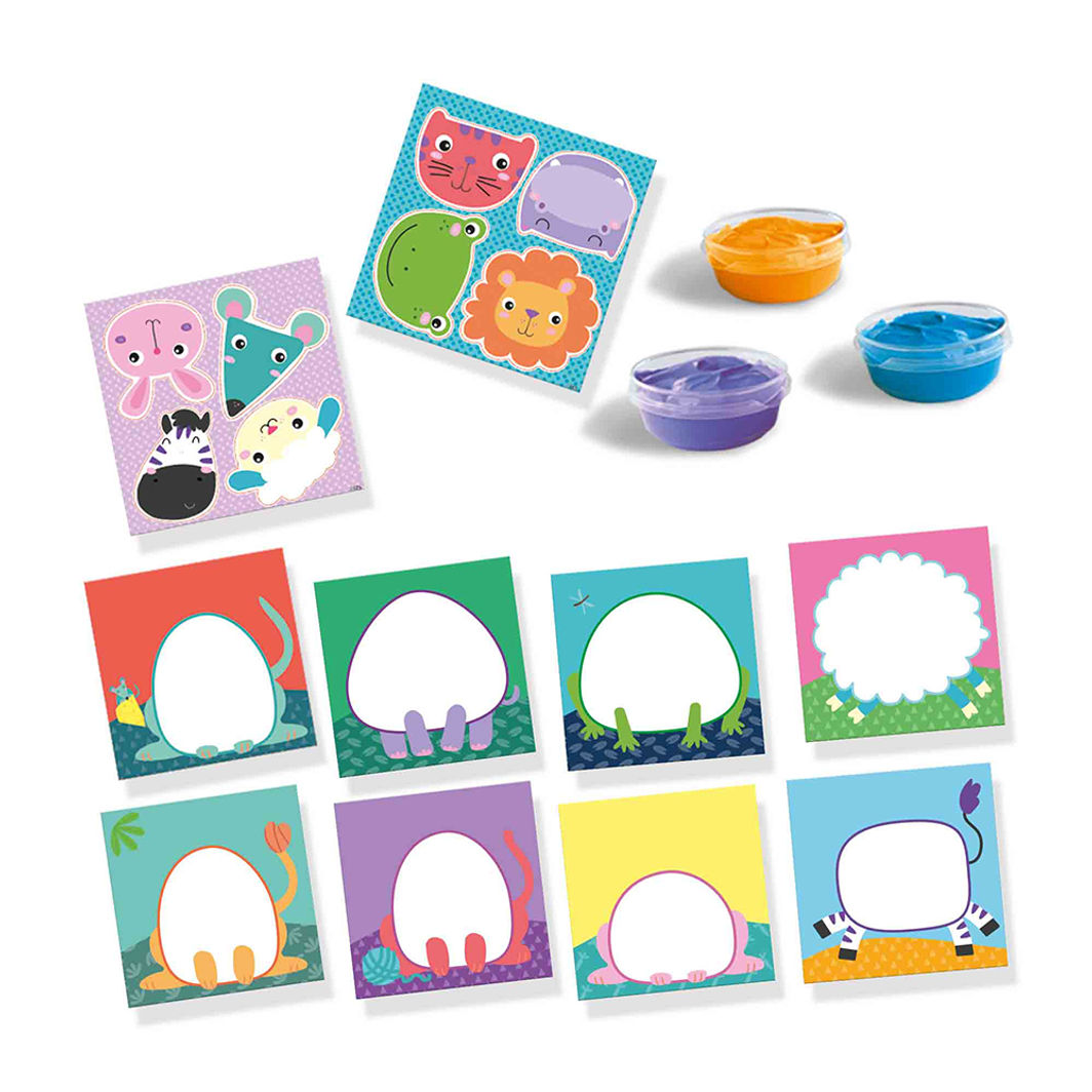 SES Creative Mit første kreative sett, Fingermaling, dyr - Fra 1-4 år