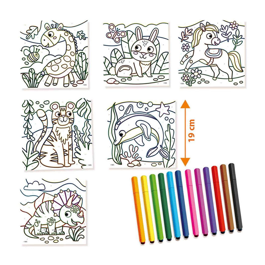 SES Creative Mal etter tall, Tusjer med trekantgrep