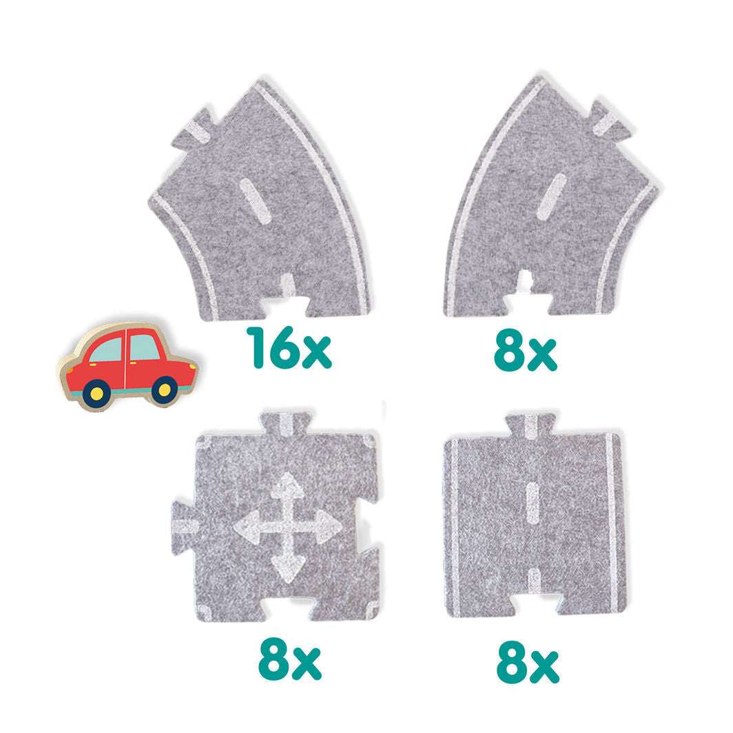 SES Creative, Filt veibane med bil - 40 deler
