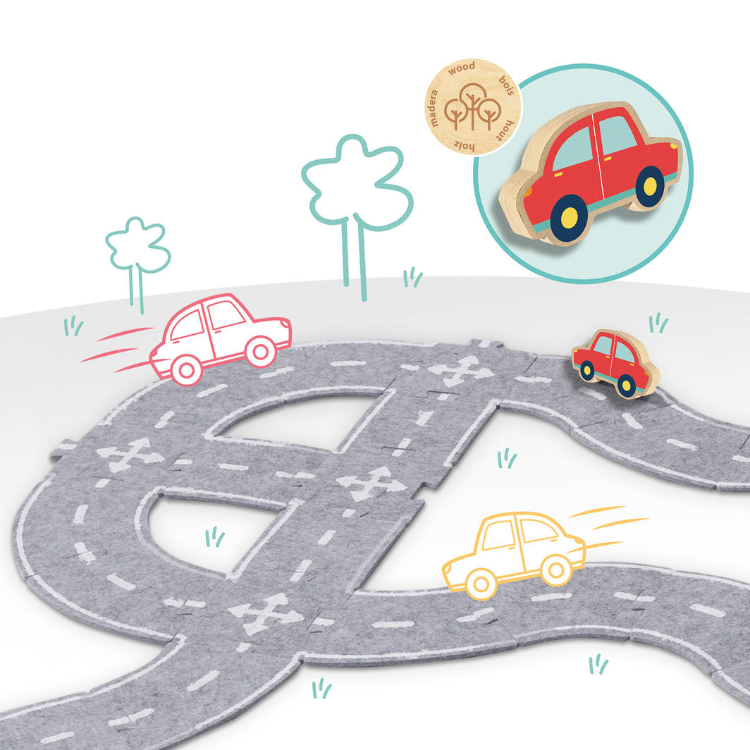 SES Creative, Filt veibane med bil - 40 deler