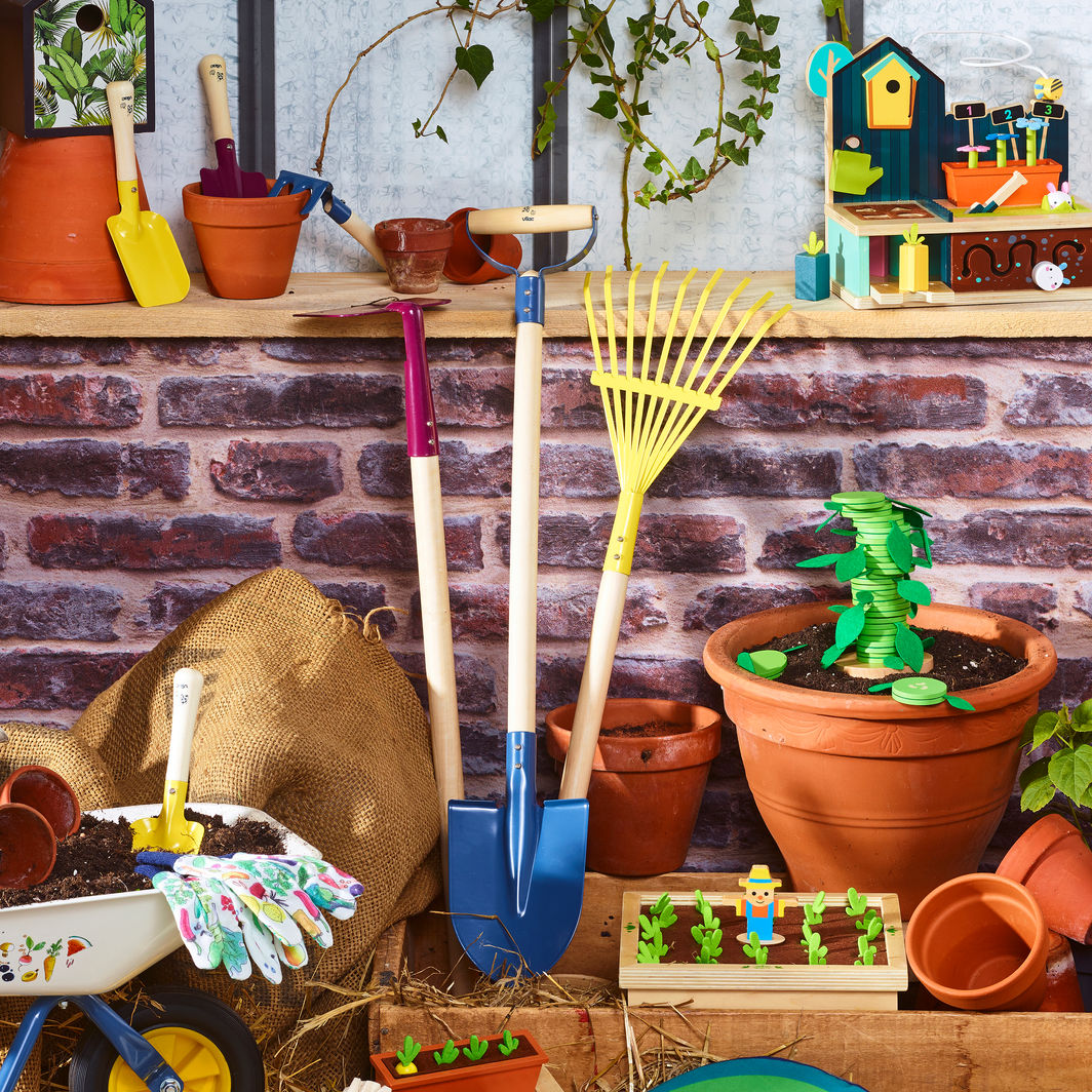 Vilac Hageredskaper for barn, 3 deler - Store redskaper