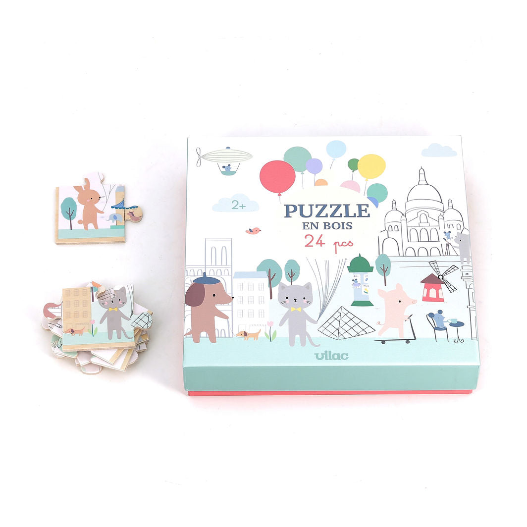 Vilac Puslespill i tre 24 brikker, Paris