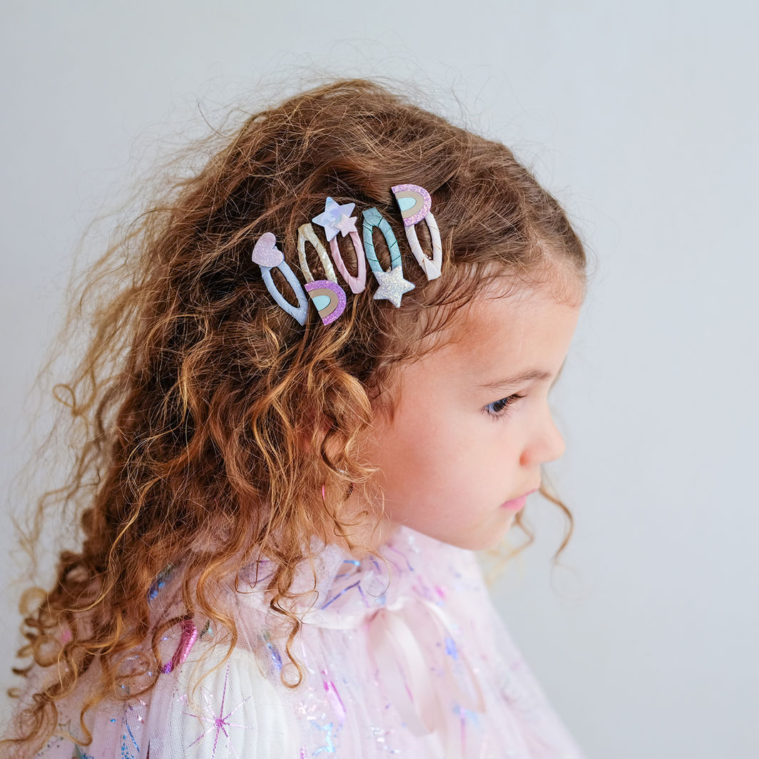 Mimi &amp; Lula 5 Hårspenner – Mini Rainbow