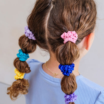 Mimi &amp; Lula 9 scrunchies-hårelastikker – Bright Satin