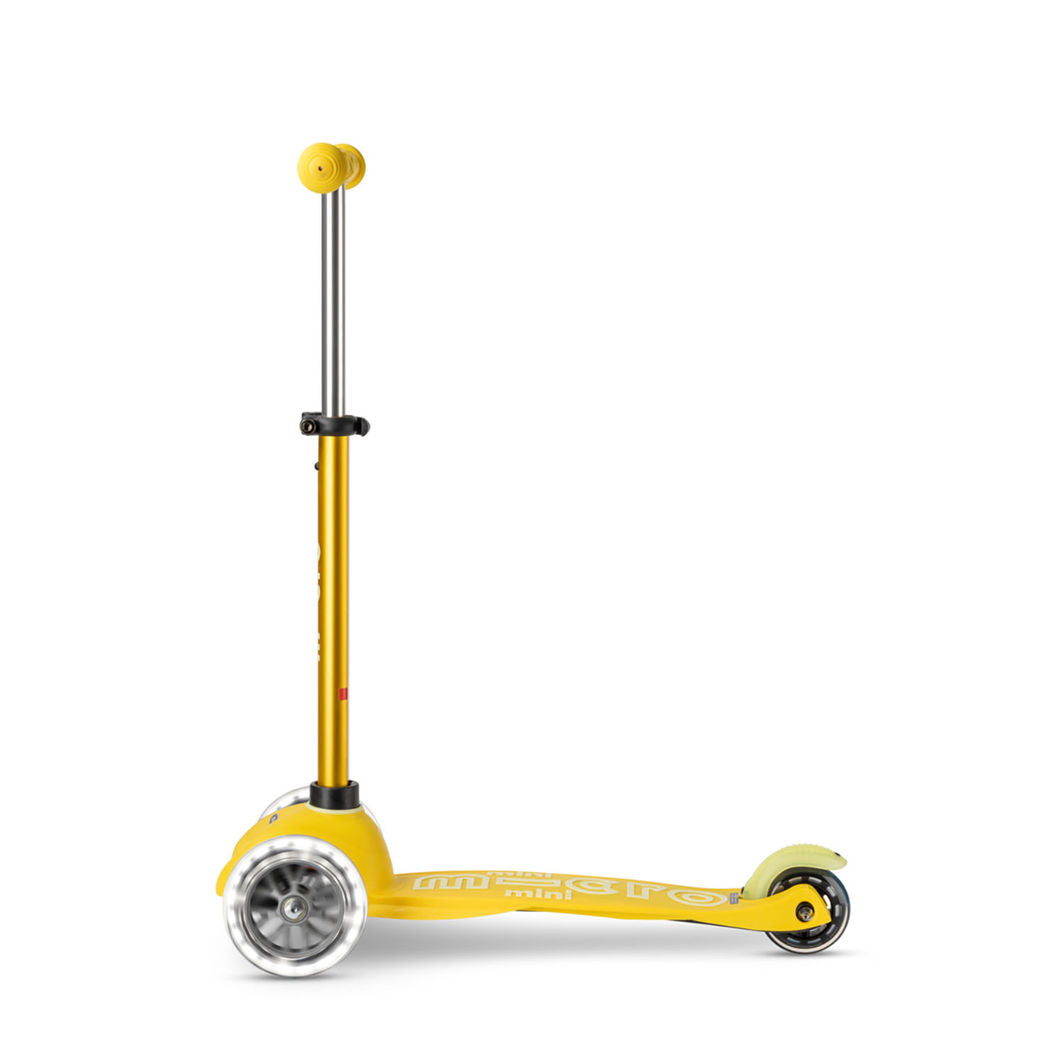 Micro Sparkesykkel, Mini Deluxe LED - Yellow