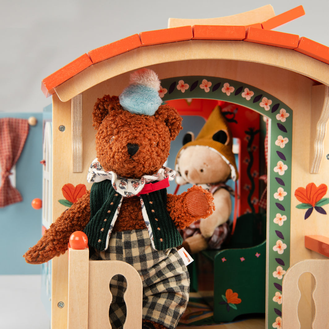 Moulin Roty Campingvogn med møbler, Les Minouchkas