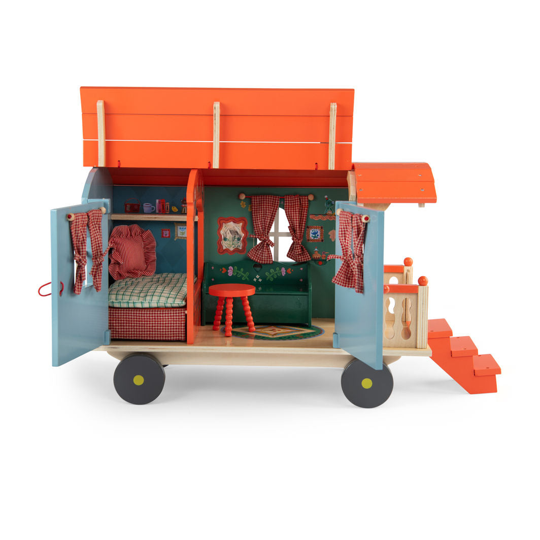 Moulin Roty Campingvogn med møbler, Les Minouchkas