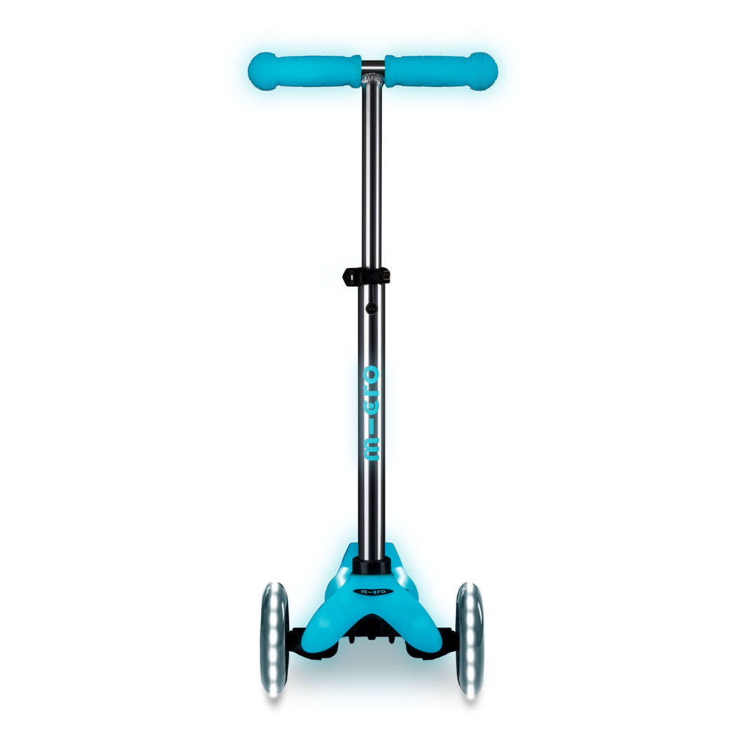Micro Sparkesykkel, Mini Deluxe Glow LED Plus - Glacier Aqua