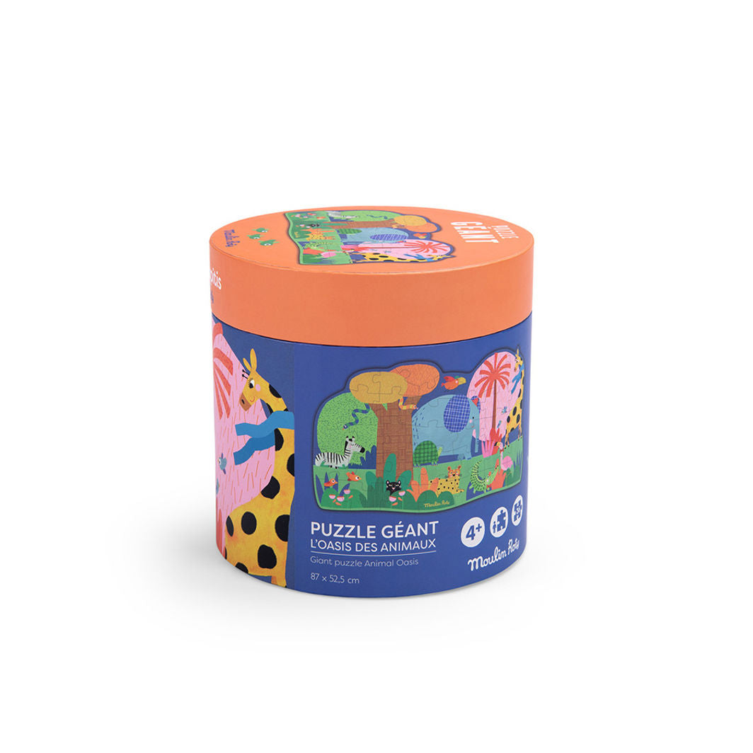 Moulin Roty, Jumbo Puslespill 36 brikker - Dyrenes oase - Les Toupitis