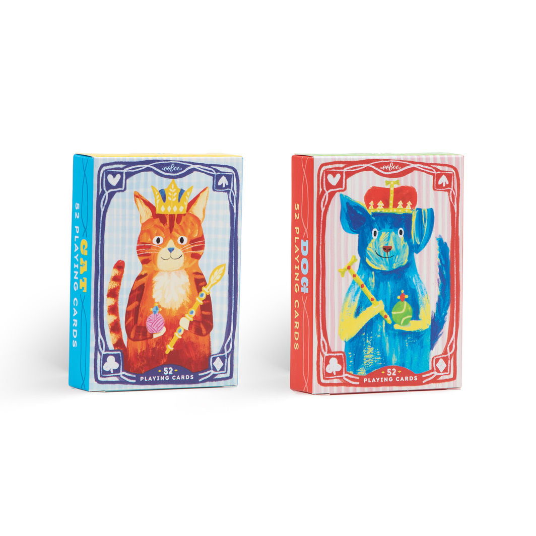 eeBoo Spillekort, Cat &amp; Dog - i udgave med hund eller kattemotiv