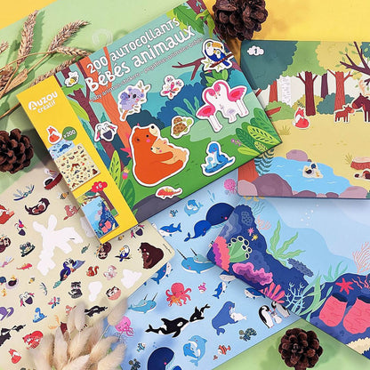 Auzou Klistremerker, Dyreunger 200 stk