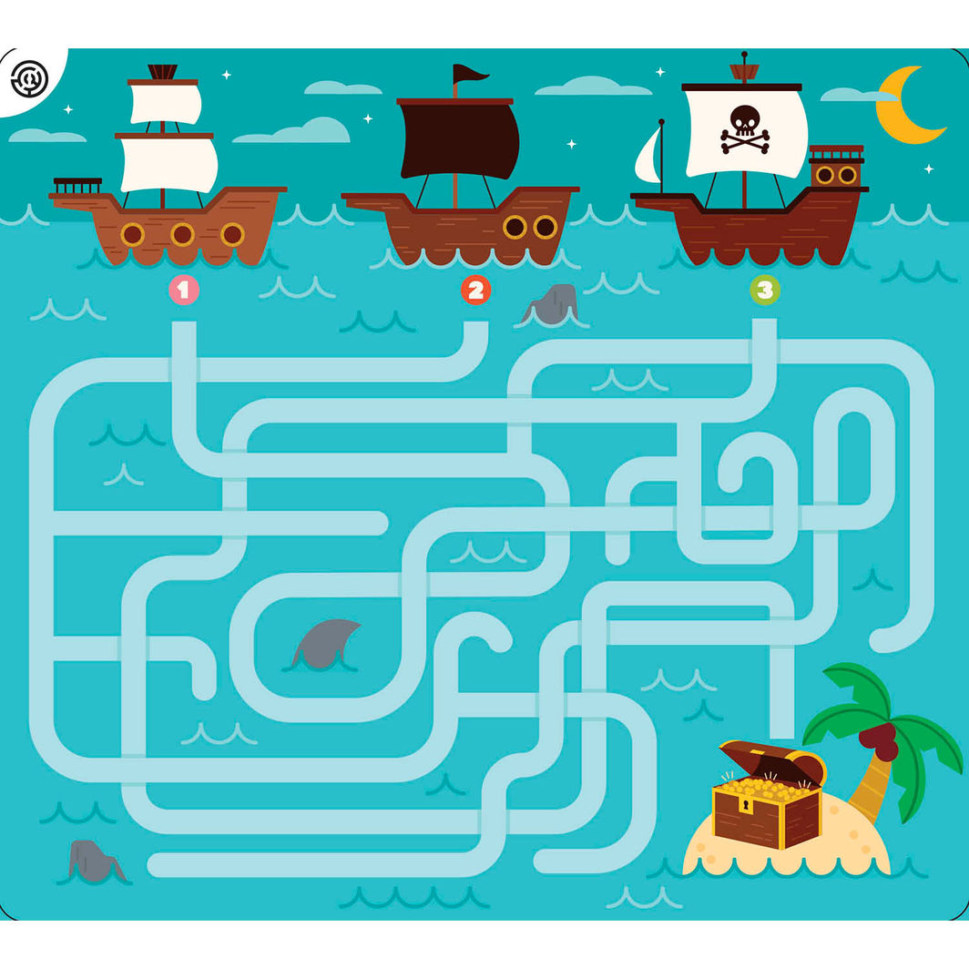 Auzou Aktivitetskort, 20 oppgaver - Pirater