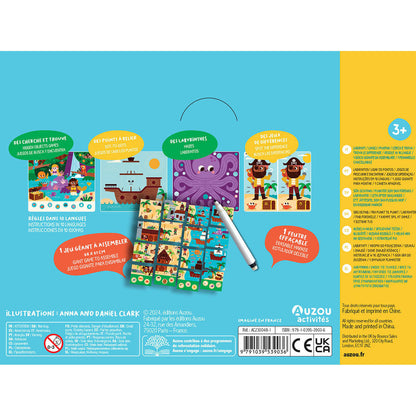 Auzou Aktivitetskort, 20 oppgaver - Pirater