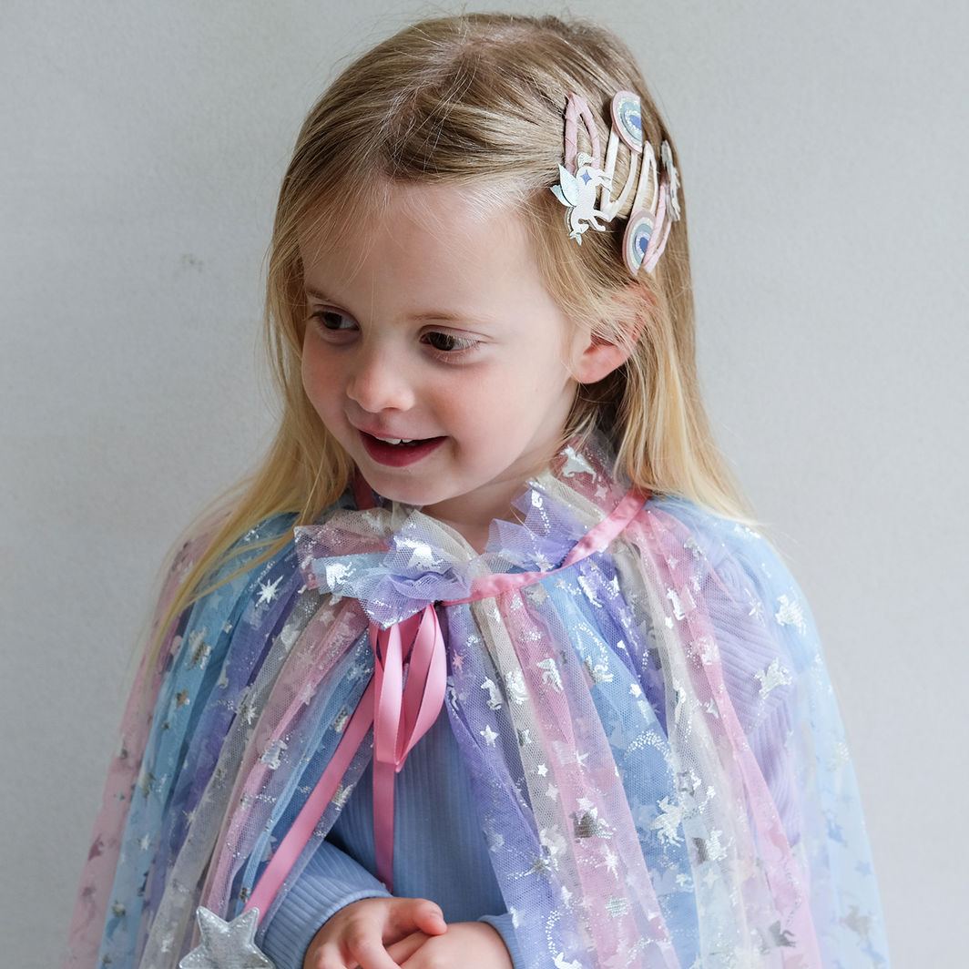 Mimi &amp; Lula Hårpynt, 4 hårspenner - Winged Unicorn Celeste